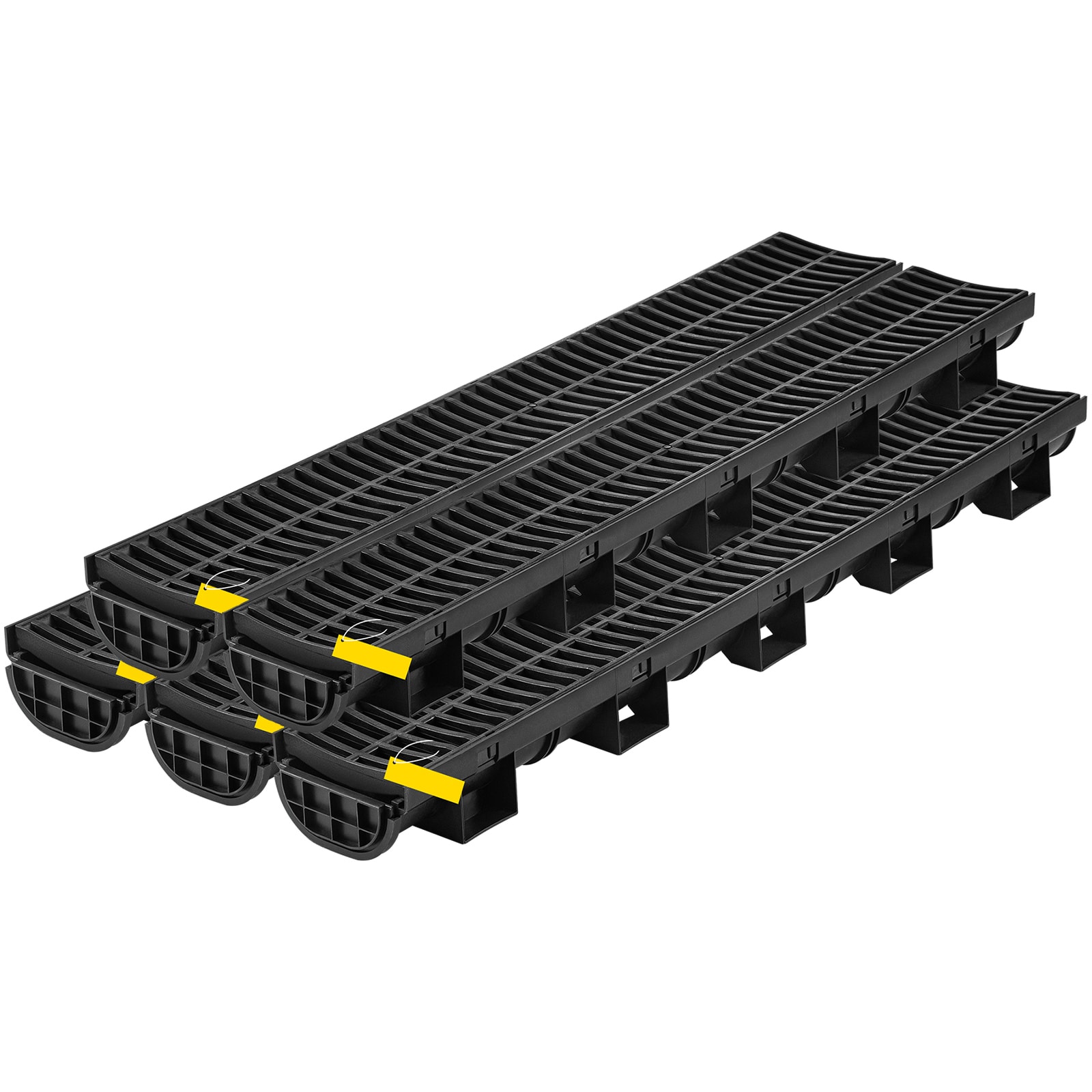 Trench Drain System With Plastic Grate For Garden And Driveway_voghion.com